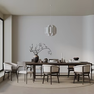 Modern table combination 3d model