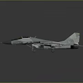 Realistic Fighter Jet Model With Camouflage Paint And Detailed Cockpit Design