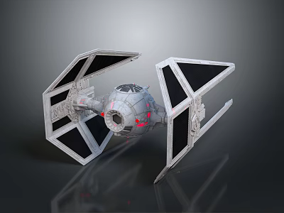 Highly Detailed TIE Fighter Scale Model With Triangular Wings And Collectible Features 3d model