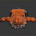 Protective Orange Spacesuit With Helmet Gear Reflective Strips And Boots