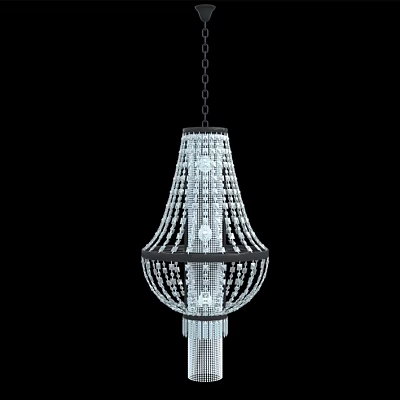 Elegant Crystal Chandelier With Decorative Hanging Crystal Beads And Modern Design 3d model