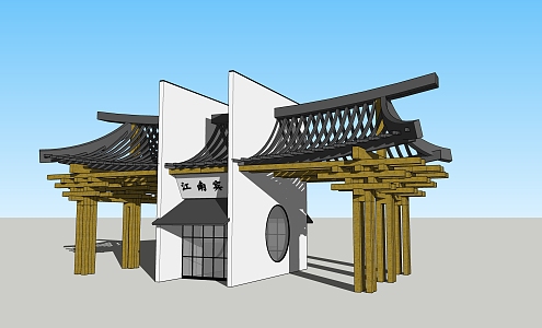 Chinese Gate 3d model