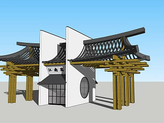 Chinese Gate 3d model