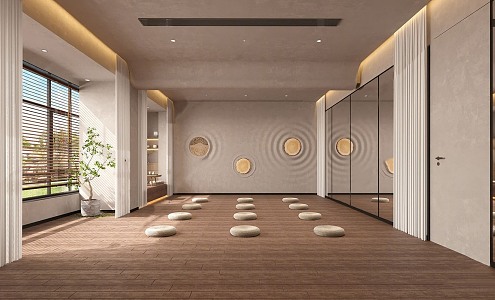 Silent Zen Dance Yoga Room 3d model