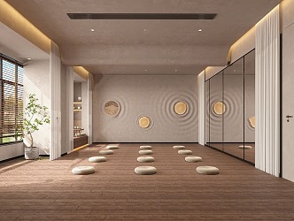 Silent Zen Dance Yoga Room 3d model