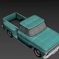 Vintage Light Blue Pickup Truck With Classic Design And Retro Details