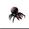 Fantasy Spider Like Creature Featuring Large Pink Spherical Body And Long Legs