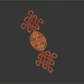Traditional Red Chinese Knot Decorative Home Living Accessory With Intricate Knot Pattern And Circular Design