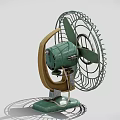 Vintage Green FANCO Fan With Metal Grille And Retro Cooling Blades For Home Use