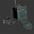 modern signal receiver dual frequency radio transceiver signal original signal 3d model