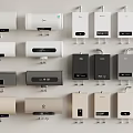 Various Wall Mounted Water Heaters With Modern Designs And Different Colors 3d model