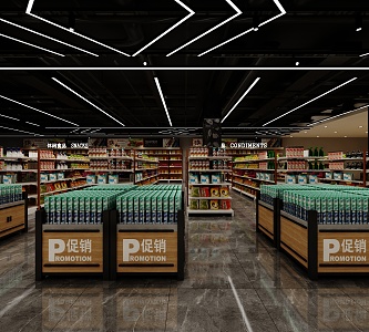 Industrial LOFT Supermarket 3d model