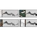 Modern Wall Art Decor With Mountain Patterns Bird Design And Panel Layout 3d model