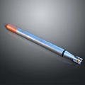 Modern Water Transportation Vehicle With Metal Body Orange Tip And Propeller Structure