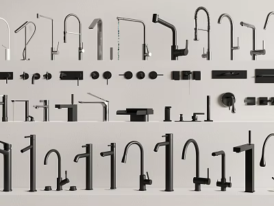 Various Modern Faucet Designs And Styles For Home Kitchen Bathroom Use 3d model
