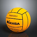 Yellow MIKASA Water Polo Game Ball For Sports And Recreational Use