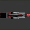 Red And White Decorative Sword With Modern Design And Ornamental Details