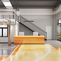 modern basketball hall 3d model