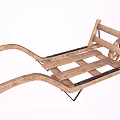 Vintage Wooden Handcart Design With Classic Frame And Two Spoked Wheels