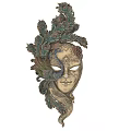 Exquisite Gold Blue Green Jewelry With Intricate Feather Decoration And Elegant Design