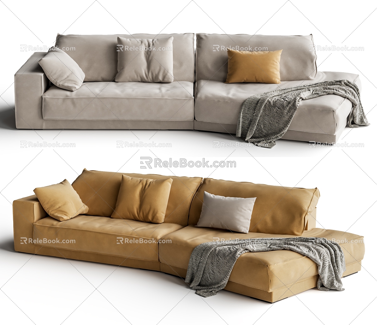 Baxter Budapest Budapest Sofa Sofa Curved Sofa 3d model