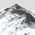 Modern Snow Mountain Mountain Terrain Mountain Peak 3d model