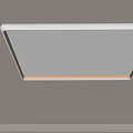 Slim Modern LED Flush Mount Ceiling Light With Warm Edge Strip Lighting 3d model