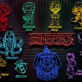 One Piece Character Neon Decorative Lights With Luffy Zoro Sanji And Others
