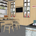 Specialty Store Interior With Modern Display Shelves Counter And Product Displays