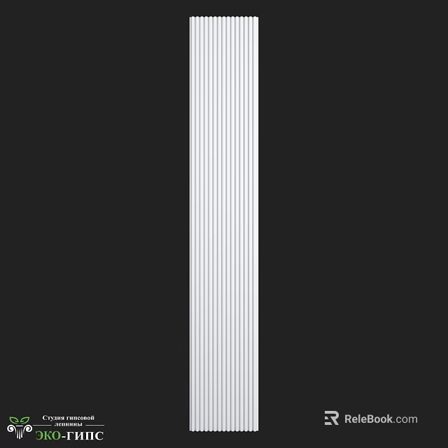Modern Black And White Wall With Vertical White Accent Strip Design 3d model 