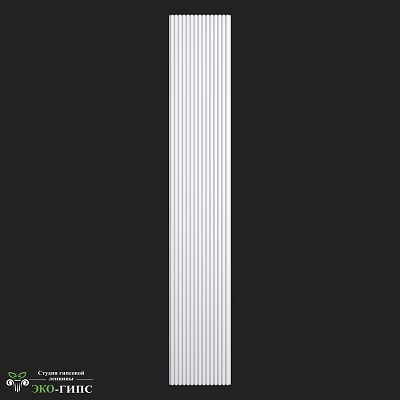 Modern Black And White Wall With Vertical White Accent Strip Design 3d model