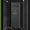 Miracle Club Elevator Interior With Dark Background And Purple Blue Lighting 3d model