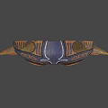 Heart Shaped Decorative Hat With Vibrant Colored Eyes Spiked Decorations And Intricate Textures