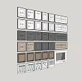 Switch socket panel combination 3d model