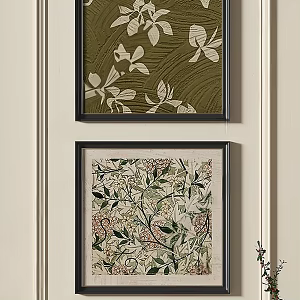 Middle Ancient Style Hanging Painting Combination Painting Decorative Painting 3d model
