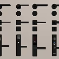 Various Modern Black Door Handles With Lever And Smart Lock Designs