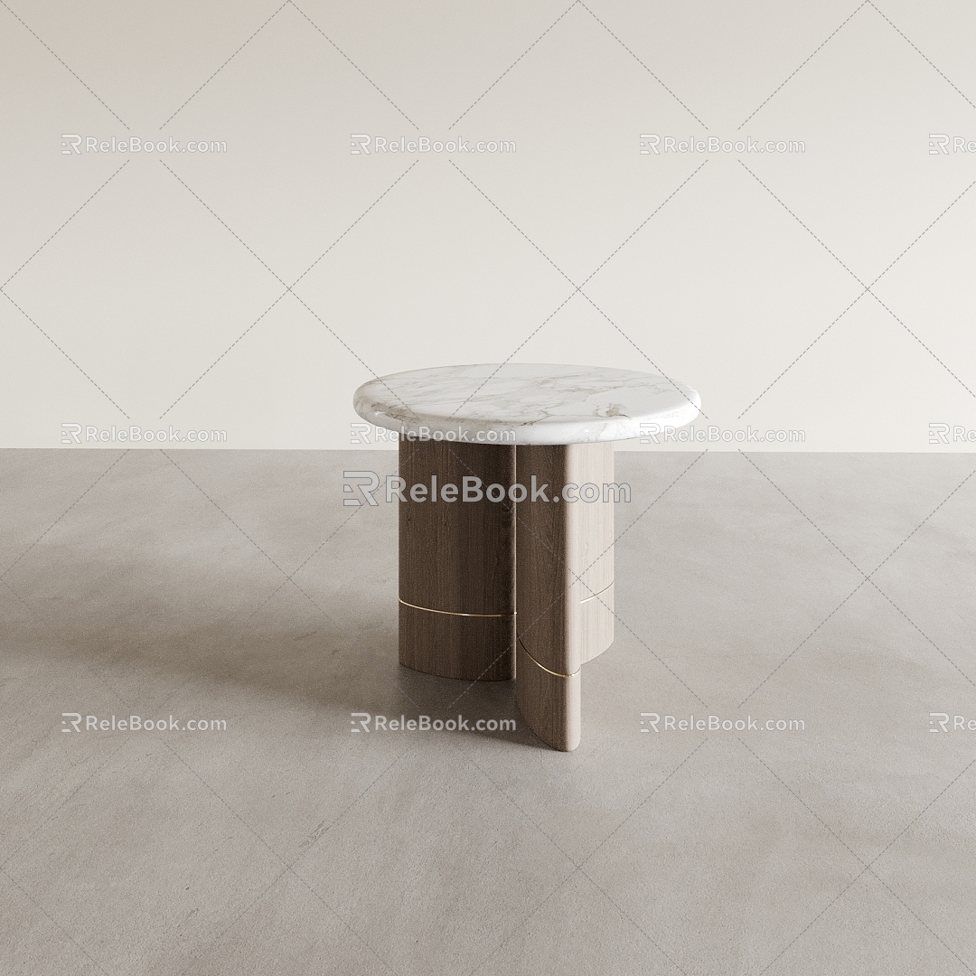 Coffee table side table round table low table corner table square table 3d model