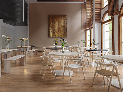 Quiet Milk Tea Shop 3d model