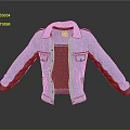Blue Denim Jacket With Collared Design Open Front And Functional Pockets