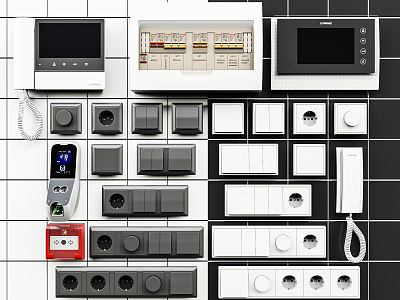 Modern switch socket combination model