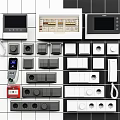 Modern switch socket combination 3d model