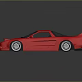 Pink Sports Car With Black Windows Sleek Design Rear Spoiler And Shiny Finish