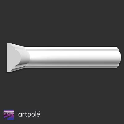 White Decorative Architectural Component With Smooth Surface And Elegant Design For Interior Use 3d model