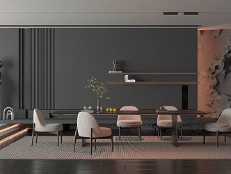 Modern style restaurant 3d model
