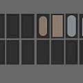 Various Black Cabinet Door Designs With Different Shapes And Textured Panels