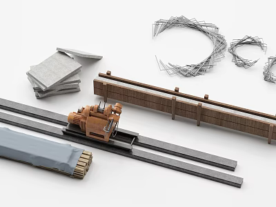 modern building materials 3d model