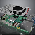 Electronic Circuit Board with Cooling Fan and Embedded System Module Featuring USB HDMI Ports