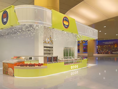 Modern snack bar snacks candied haws 3d model