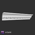 Architectural White Cornice With Ornate Carved Floral Patterns Design