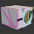 HUIMON Square Box Ventilation Equipment With Circular Port And Orange Filter